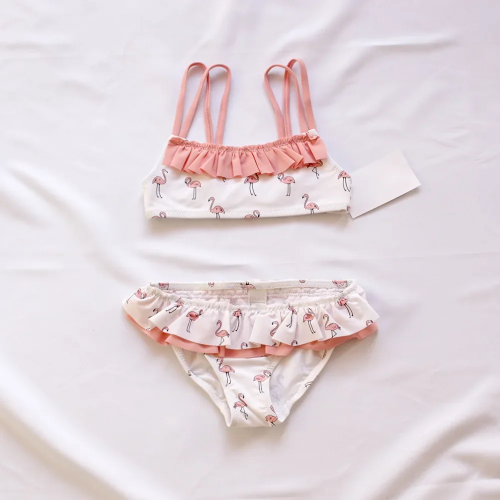 Bañador de dos piezas para niñas de 2 a 10 años, conjunto de Bikini, ropa de playa