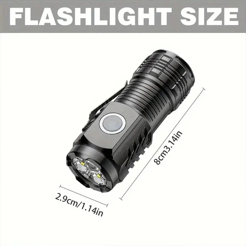 Dreiäugige Monster-Taschenlampe, Nachtwanderung, tragbar, blendend, starker Magnet, Stroboskop-Beleuchtung, kleine Monster-LED-Taschenlampe