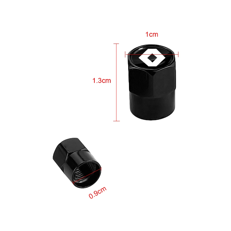 ใหม่ 4 ชิ้นรถล้อยางวาล์ว Caps Air Stem ครอบคลุมอุปกรณ์เสริมสําหรับ Renault Koleos Clio Laguna 2 Megane 2 3 Duster Logan Captur