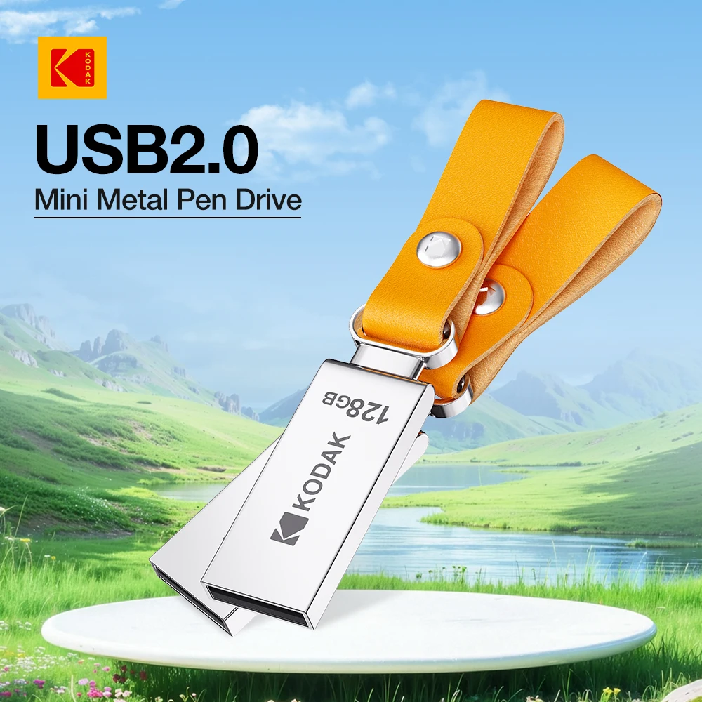 KODAK K122 Metalen USB2.0 Flash Drive Pendrive 32GB 64GB Hoge Snelheid Memory Stick U Disk 128GB metalen Pen Drive