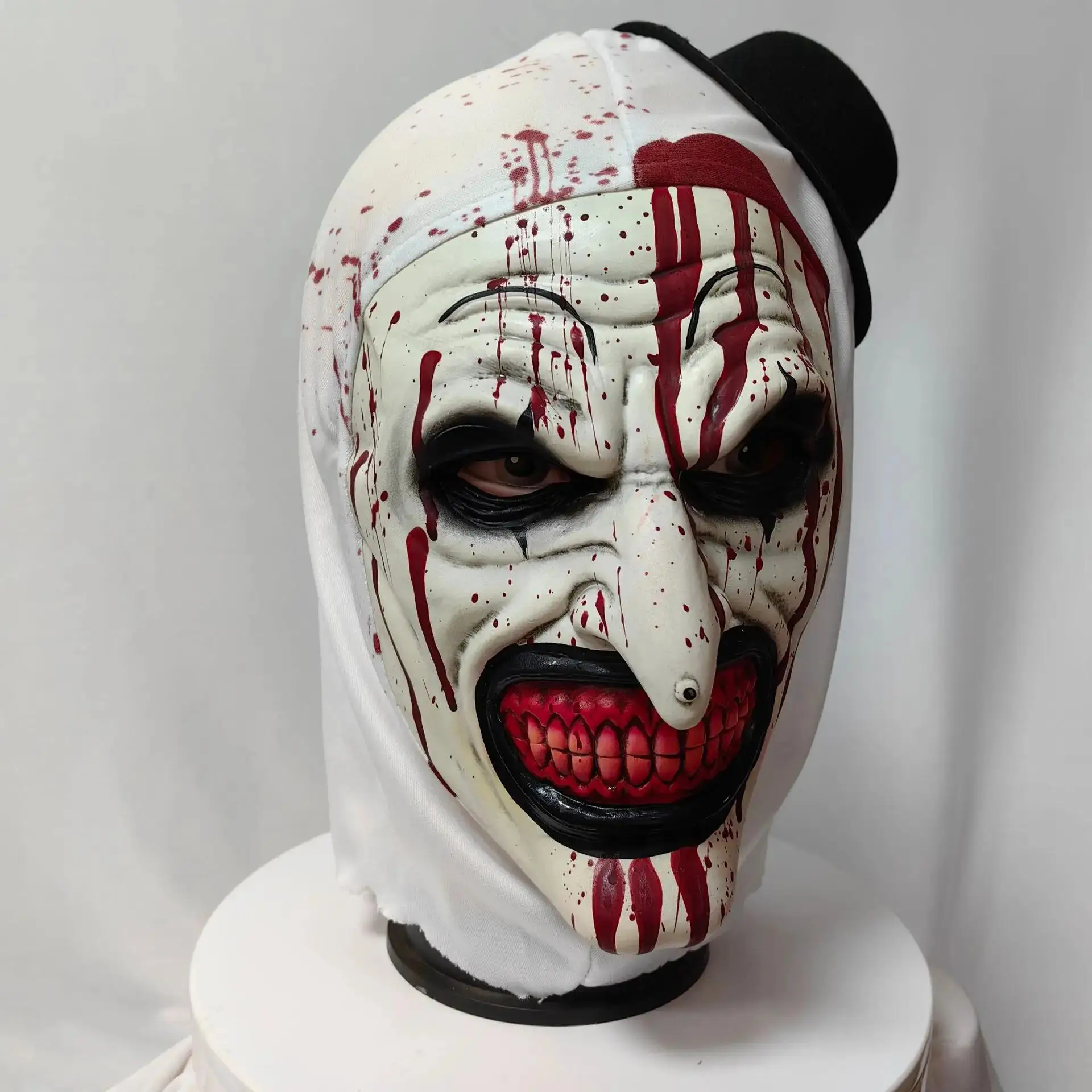 Straszny Terrifier 3 maska ​​Cosplay sztuka Halloween klaun krwawy lateks miękkie rekwizyty impreza dla dorosłych Terrifier kostium maski