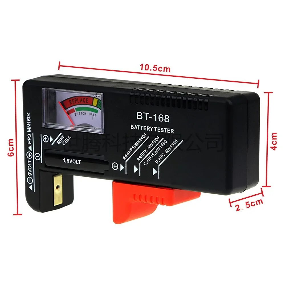 BT-168 AA/AAA/C/D/9V/1,5 V baterías pila de botón Universal medidor codificado por Color indicar voltios probador comprobador BT168 potencia