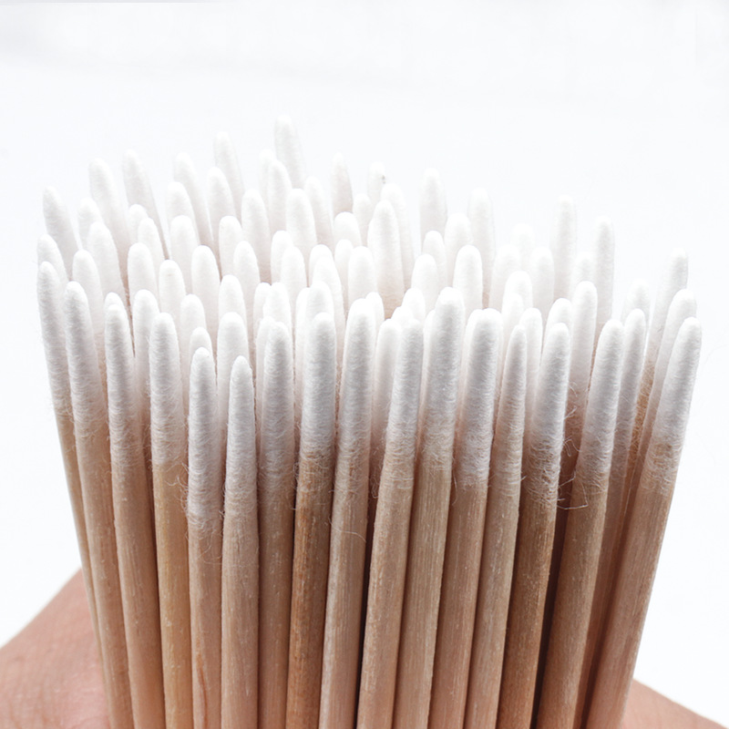 300/500 stücke Doppel Kopf Baumwolle Tupfer Medizinische Holz Sticks Nase Ohren Sauber Applikator Microbrush Schönheit Baumwolle Knospen Make-Up-Tool