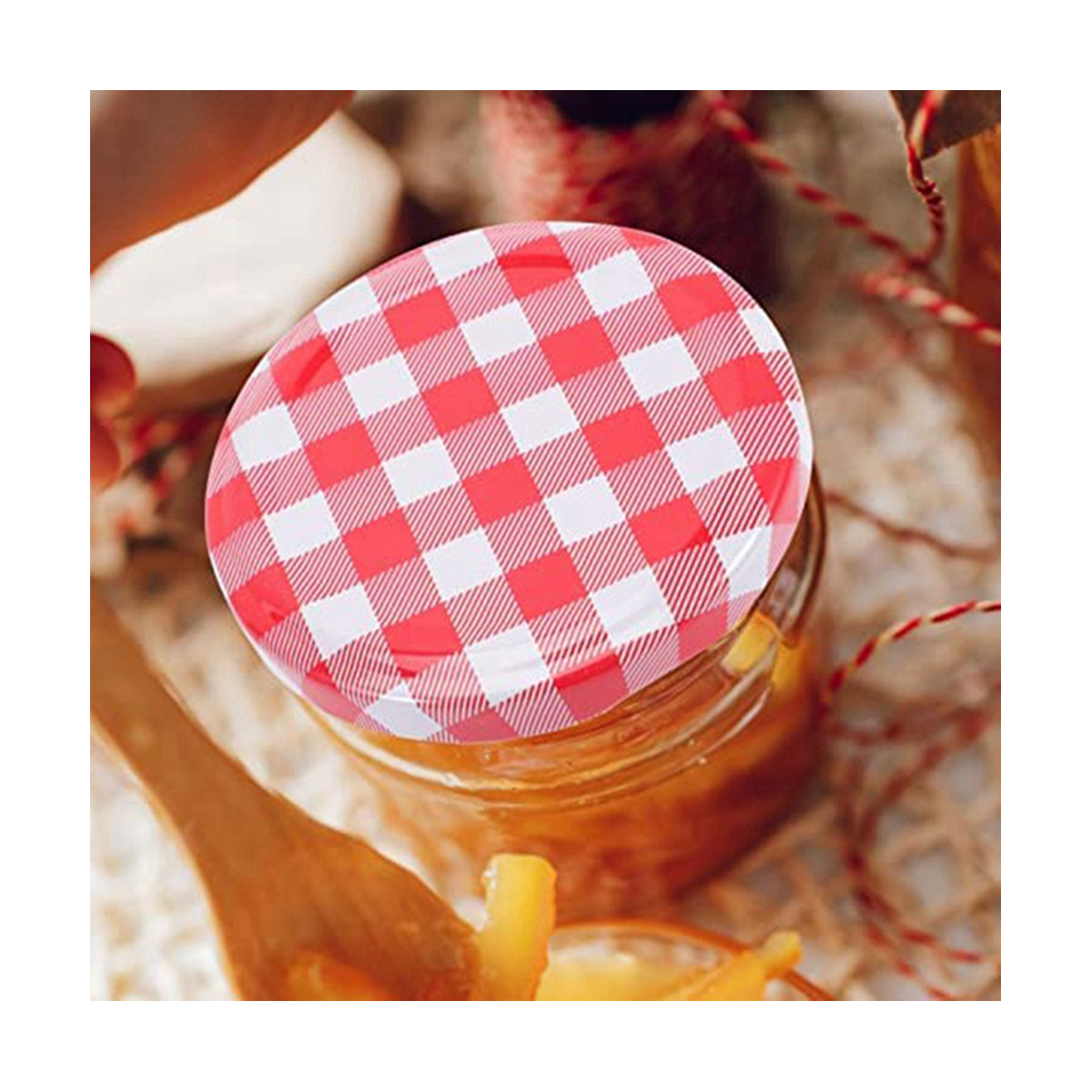 Jam Jars with Wide Mouth Screw Lids Metal Bottle Cap for Normal Jars 6.5 X 6.5 Cm 40