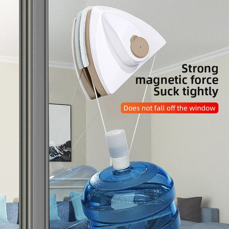 Home Window Cleaner Water Injection Glass Eraser Double Sided Magnetic Window Eraser Double Layer Hollow Glass Cleaning Tool