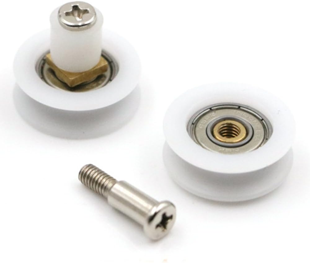 Rodillos de puerta de ducha de polea, accesorios de baño de empuje de arco, rueda colgante de puerta de vidrio, polea de ducha, rodillo de puerta corredera