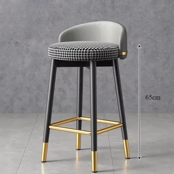 Bar stool Modern Minimalist Bar High stool Home use Luxury Ironwork Front desk cashier