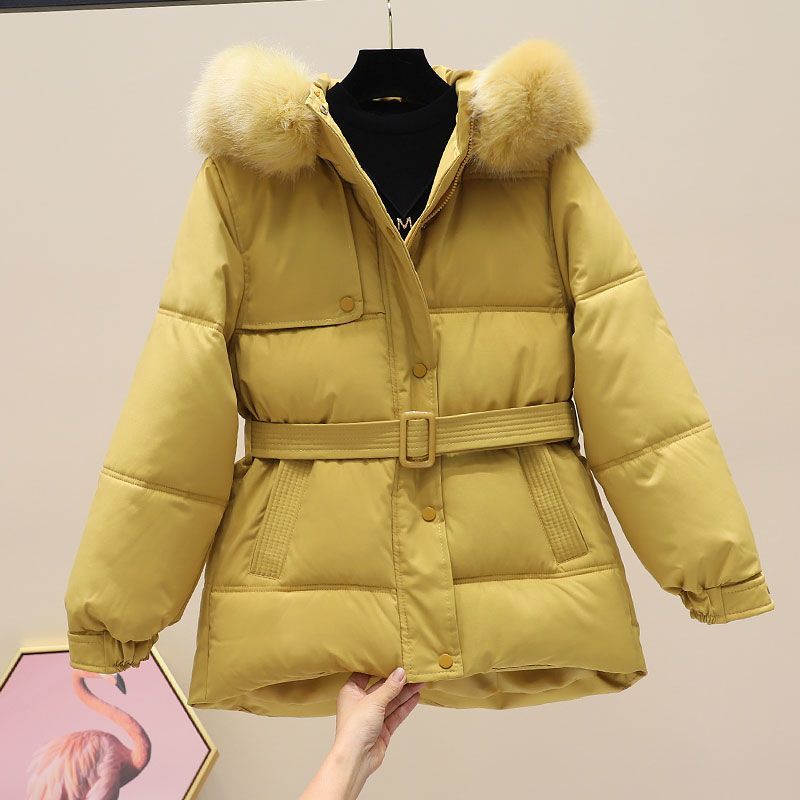 Frauen winter mit kapuze unten jacke pelz hals mit kapuze lange mantel mode mit kapuze warme mantel komfortable slim fit mantel nizza im freien tragen