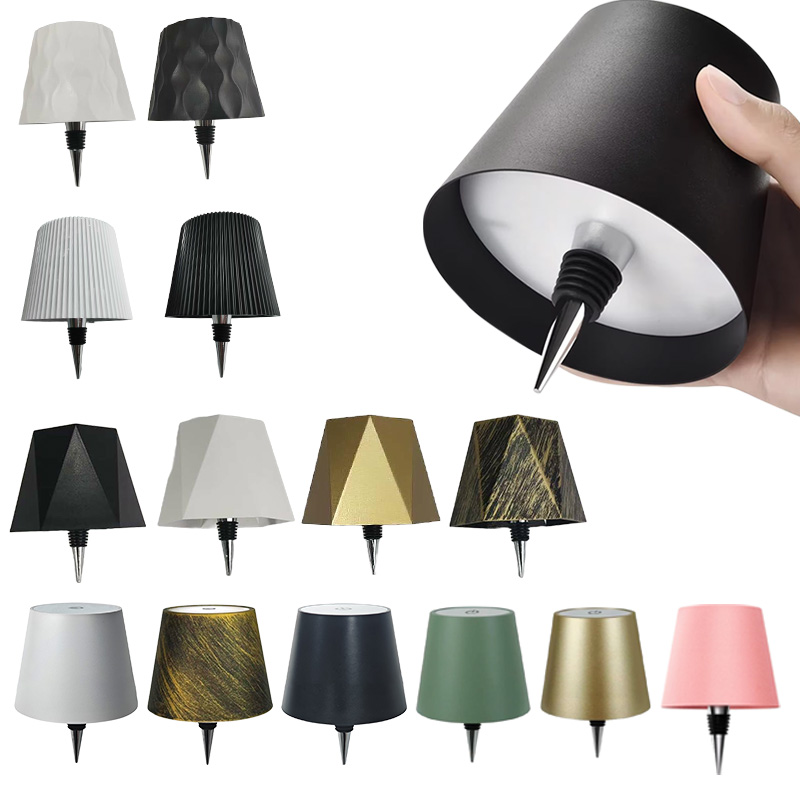 Lampe de Table en bouteille sans fil, commande tactile de 3 couleurs et lampe de nuit à gradation continue pour Bar, bouteilles de vin, décoration de bureau