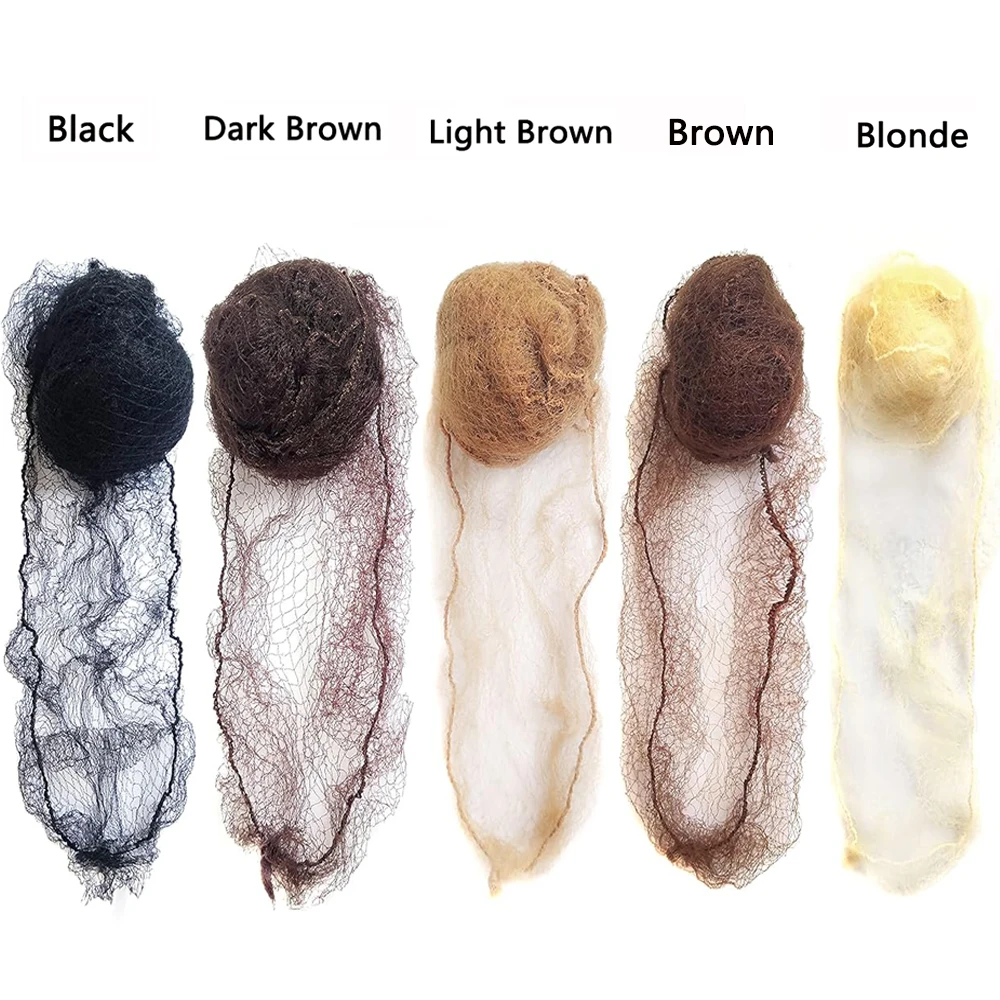 20pcs 5Mm Nylon Hair Nets Invisible Disposable Hair Net Ballet Dance Snoods Net Bun Hair Nets Invisible Elastic Edge Mesh Hair