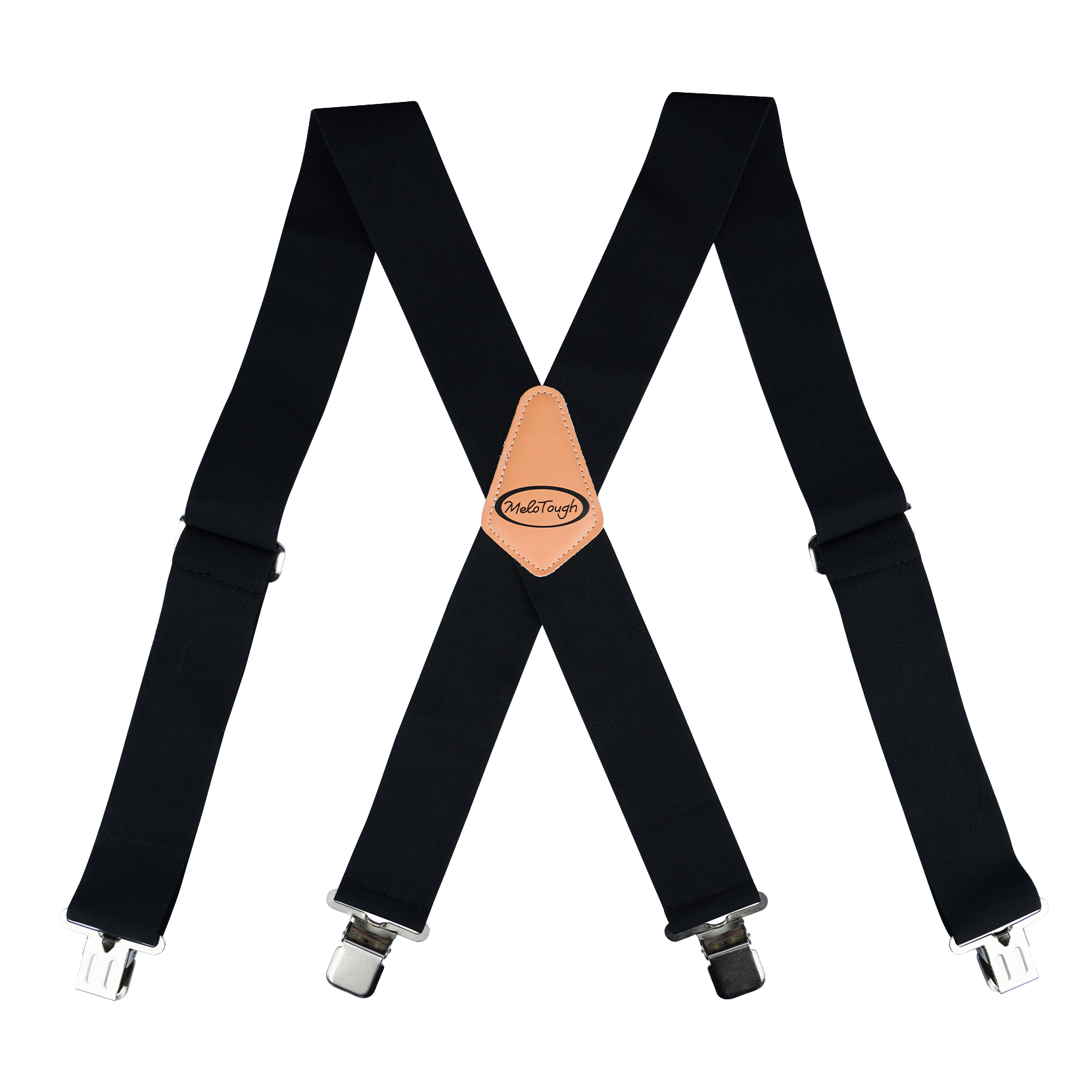 MELOTOUGH-Tirantes totalmente elásticos para hombre, 2 pulgadas de ancho, espalda en X, tirantes de trabajo resistentes, cinturón de herramientas, suspensión
