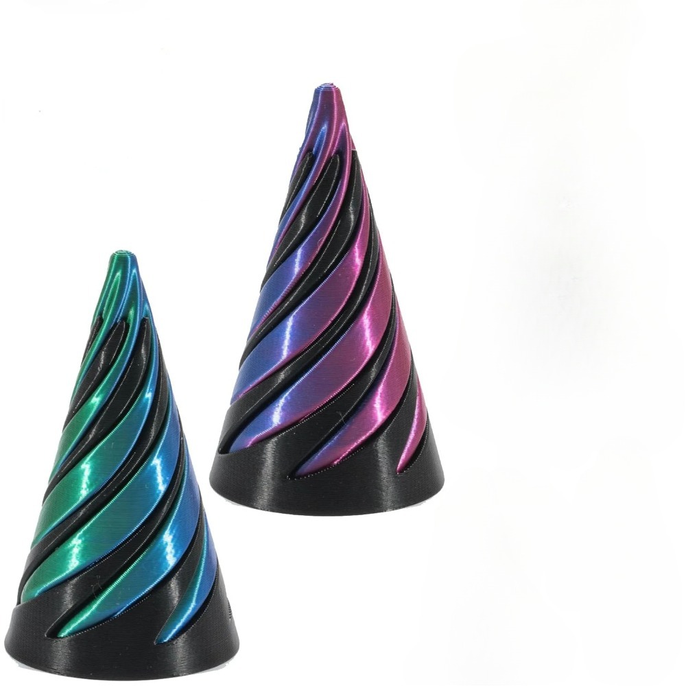Pyramid Passthrough Sculpture 3D Printed Helix Screw Fidget Toy Spiral Cone Decompression Decorative Ornaments