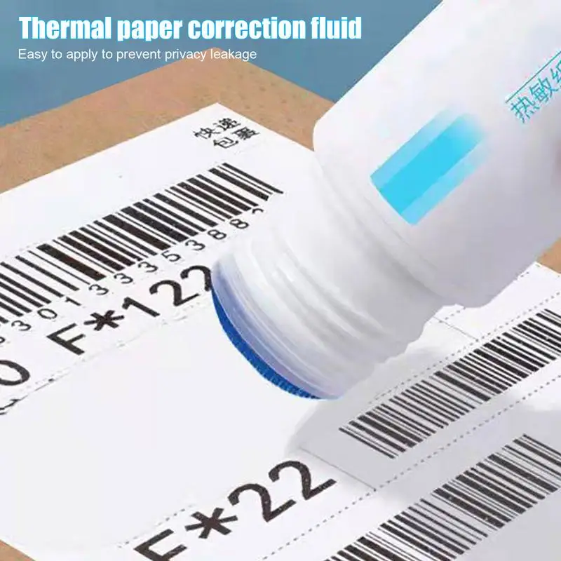 Líquido corrector de papel térmico portátil, secado rápido, Anti Peep, información de identidad, información de identificación, Protector de privacidad, cubierta de borrador rápido