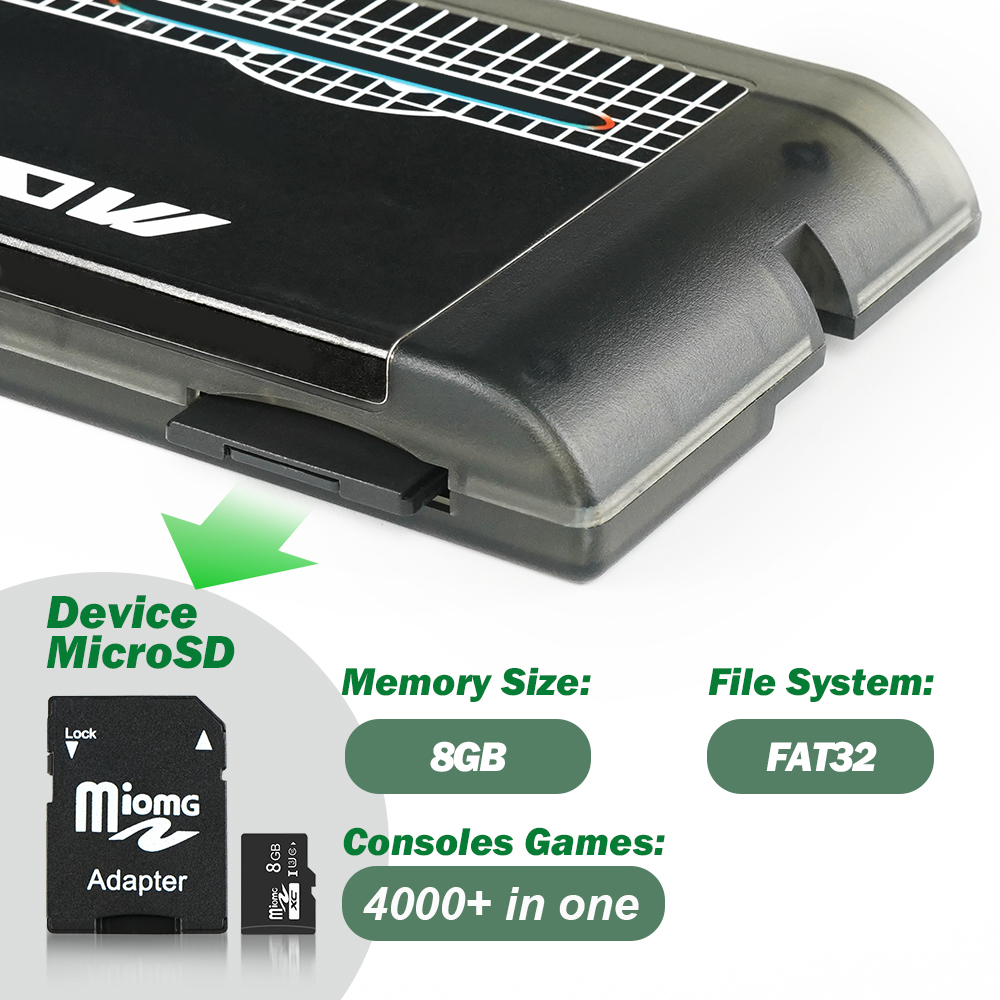 4000 in 1 Game Cartridge V1 With 8GB Mirco SD Card For SEGA Genesis Mega Drive MD Game Console Flash card