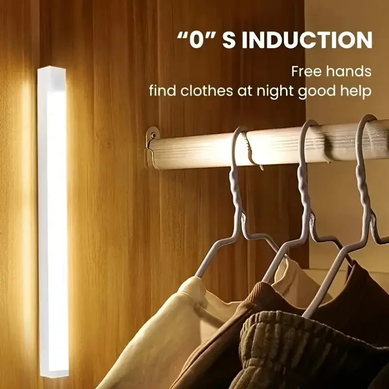 4pc barra de led lâmpada sem fio recarregável sensor de movimento luz do armário-ideal para armário, cozinha, guarda-roupa, escadas, corredor luz noturna