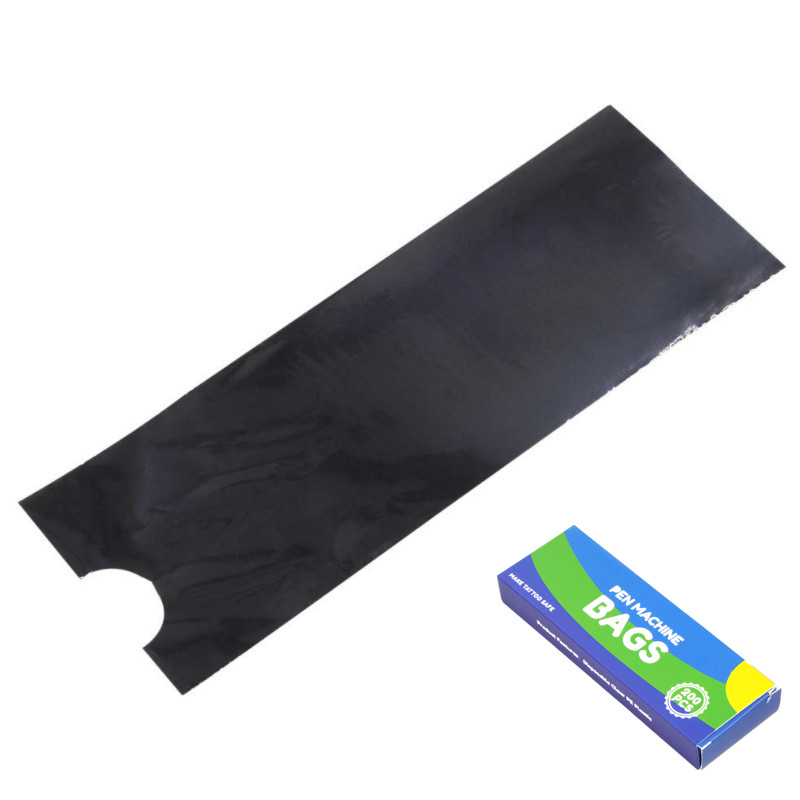 100 ชิ้นปากกาสักครอบคลุมสักเครื่องปากกา, ทิ้งป้องกันฝุ่นกระเป๋าสําหรับปากกาสักแขน Tattoo Supplies