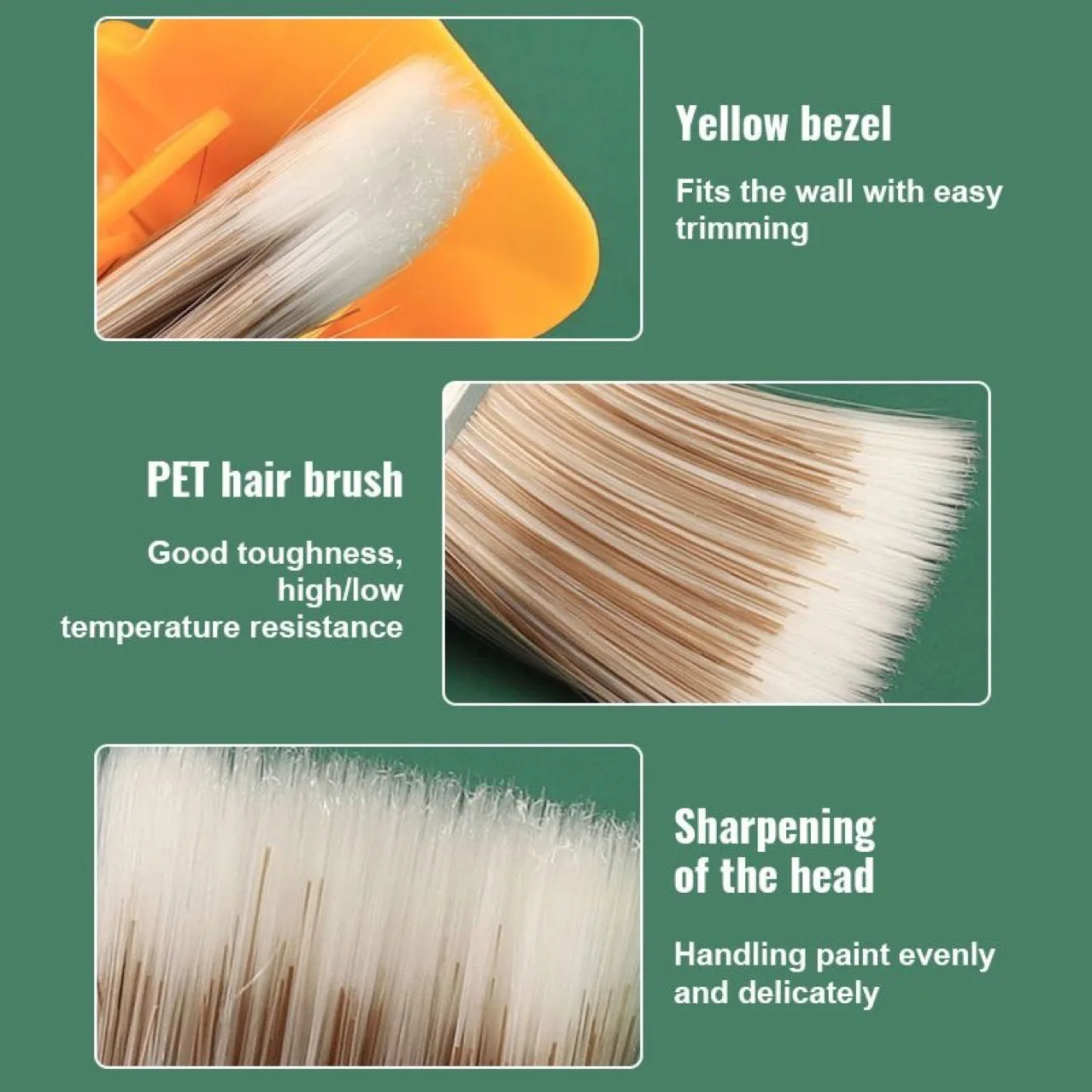 Pinceau de peinture pour mur intérieur et toit, brosse pour document de garniture d'angle sombre