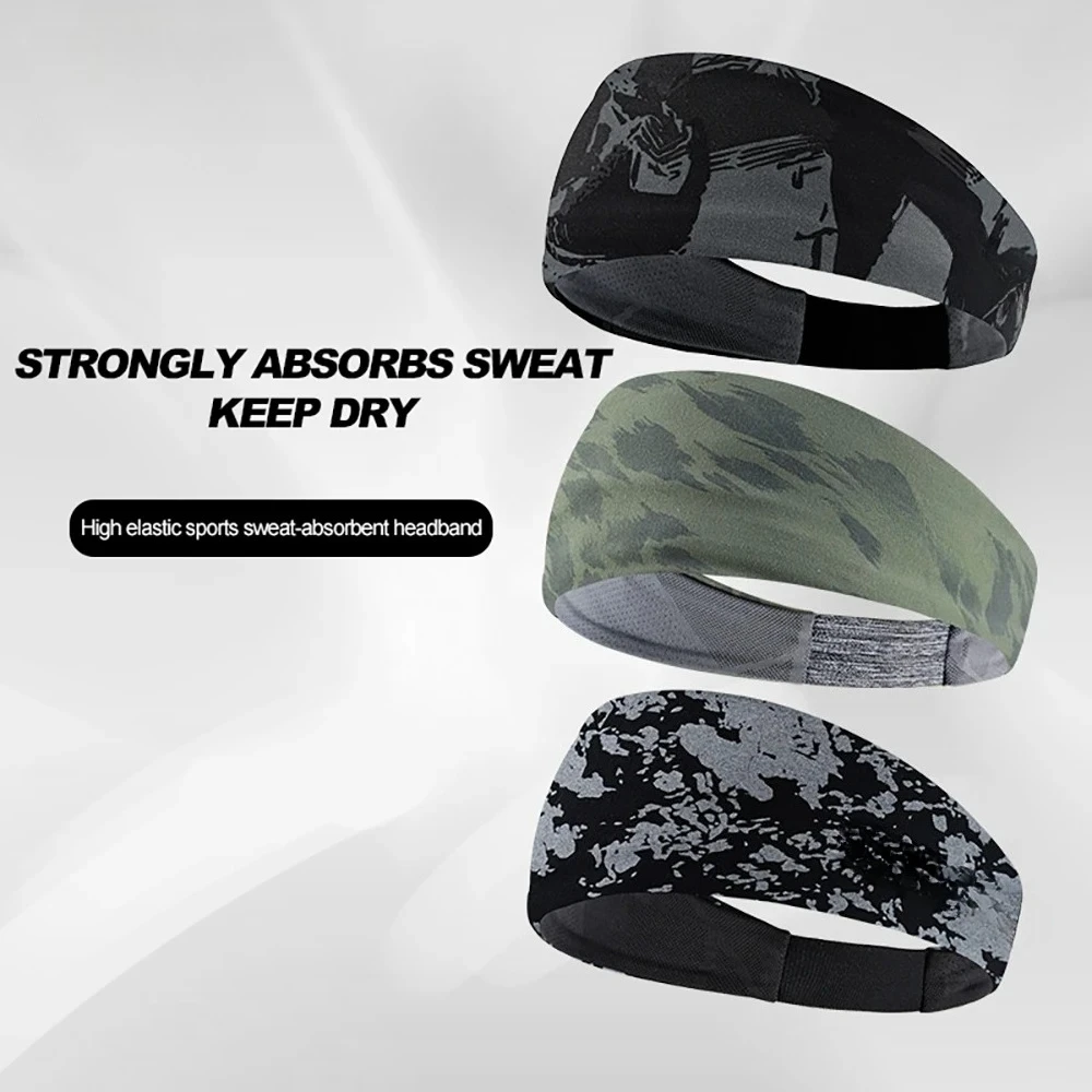 Banda para el cabello deportiva absorbente de sudor para correr, banda antitranspirante transpirable para Yoga, banda para el cabello de baloncesto para hombres y mujeres, 1 ud.