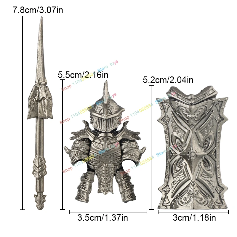 HOT Demon Soul Tower Knights Modified Knights Moc Heavy Armored Knights Action Figures Building Block Toys Assembly Toys NL001