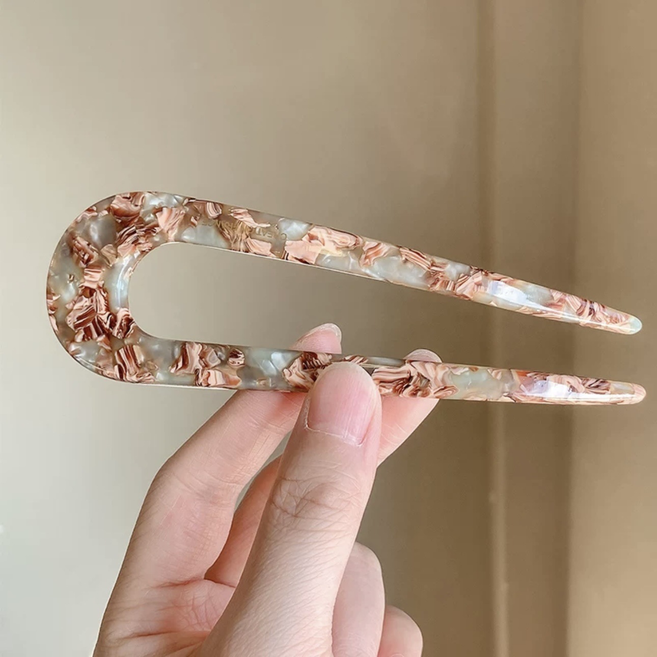 SIMPLEJEWEL U 字型ヘアピン女性フレンチ 2 本爪ヴィンテージヘアクリップおだんごヘアアクセサリーレディースヘア公式ウェブサイト