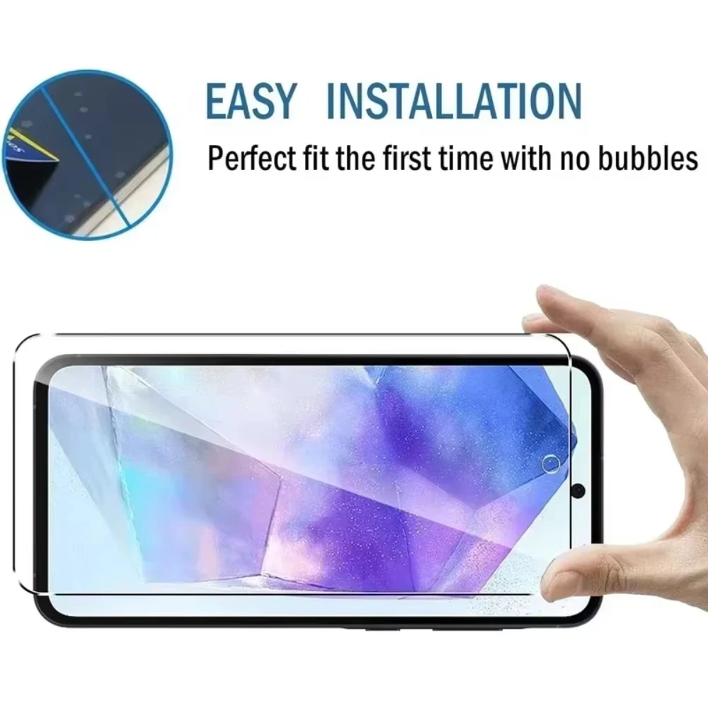 NNBILI 5 pezzi protezione schermo per Samsung A55 A15 A54 A34 A13 A14 A53 A52 A12 A33 A52S A32 A35 A71 A72 A51 A22 S10E vetro temperato