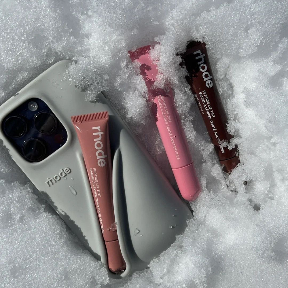 Luxury Rhode DIY Lipstick Soft Silicone Case for iPhone 16 15 13 11 14 12 Pro Max Plus Portable Lip Gloss Holder Ins Phone Cover