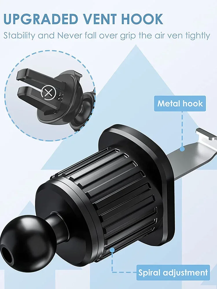 Car Air Vent Clip Mount Hook Gravity Car Phone Holder Smartphone GPS Holder Mobile Bracket Support For IPhone 15 14 13 12 Xiaomi