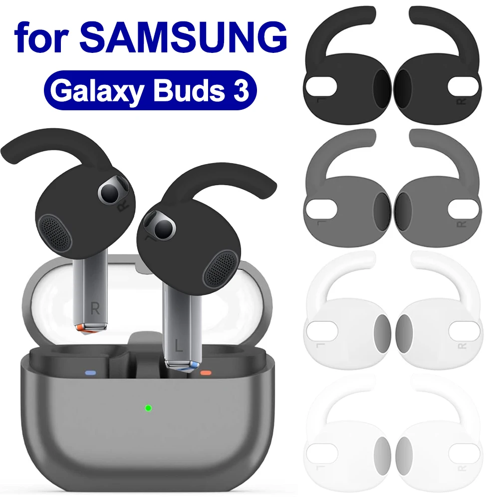 Eartips 4/2/1 pasang Earphone Samsung Galaxy Buds 3 earbud nyaman lembut Earhook antiselip penutup telinga untuk Samsung Buds 3