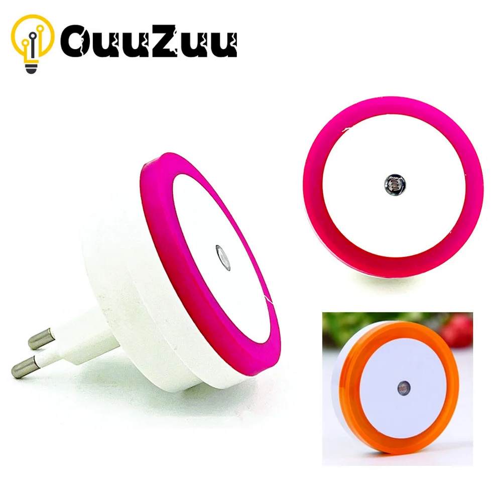 OuuZuu Sensor de luz nocturna ahorro de luz LED lámpara de noche inteligente Sensor de atardecer al amanecer lámparas luz nocturna para dormitorios baños pasillos