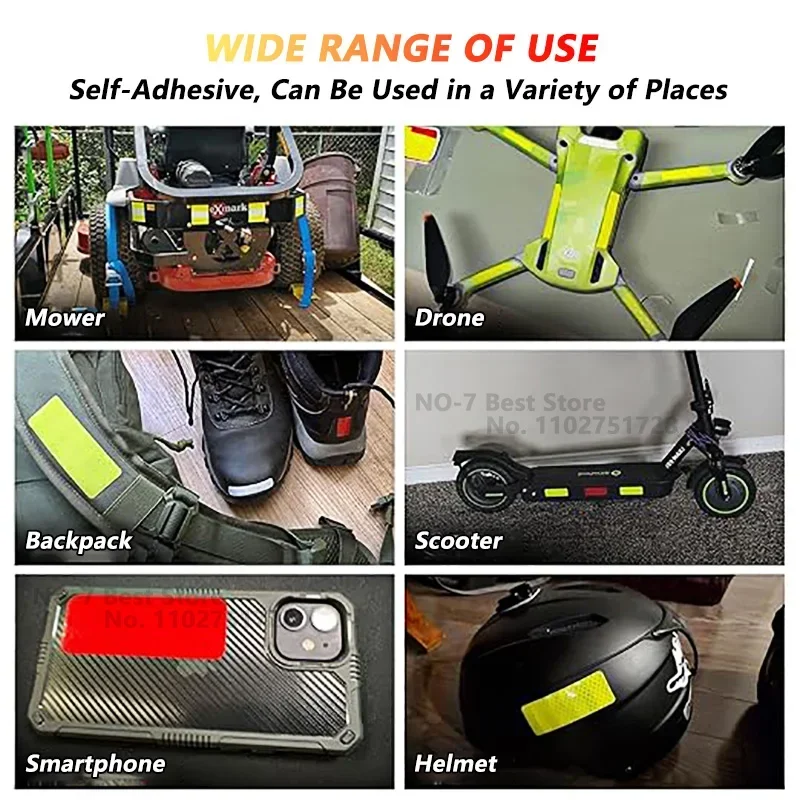 10 adesivos reflexivos, adesivos reflexivos de segurança de advertência, aviso de segurança para animais de estimação 1.18x3.25 polegadas adesivos de visão noturna à prova d'água