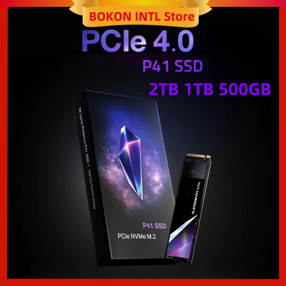 P41 2T 1T 500G Pcle Nvme Gen4 M.2 interfaccia con cache 2280 PCIE 4.0 2TB 1TB 500GB Per computer da gioco SK hynix Platinum