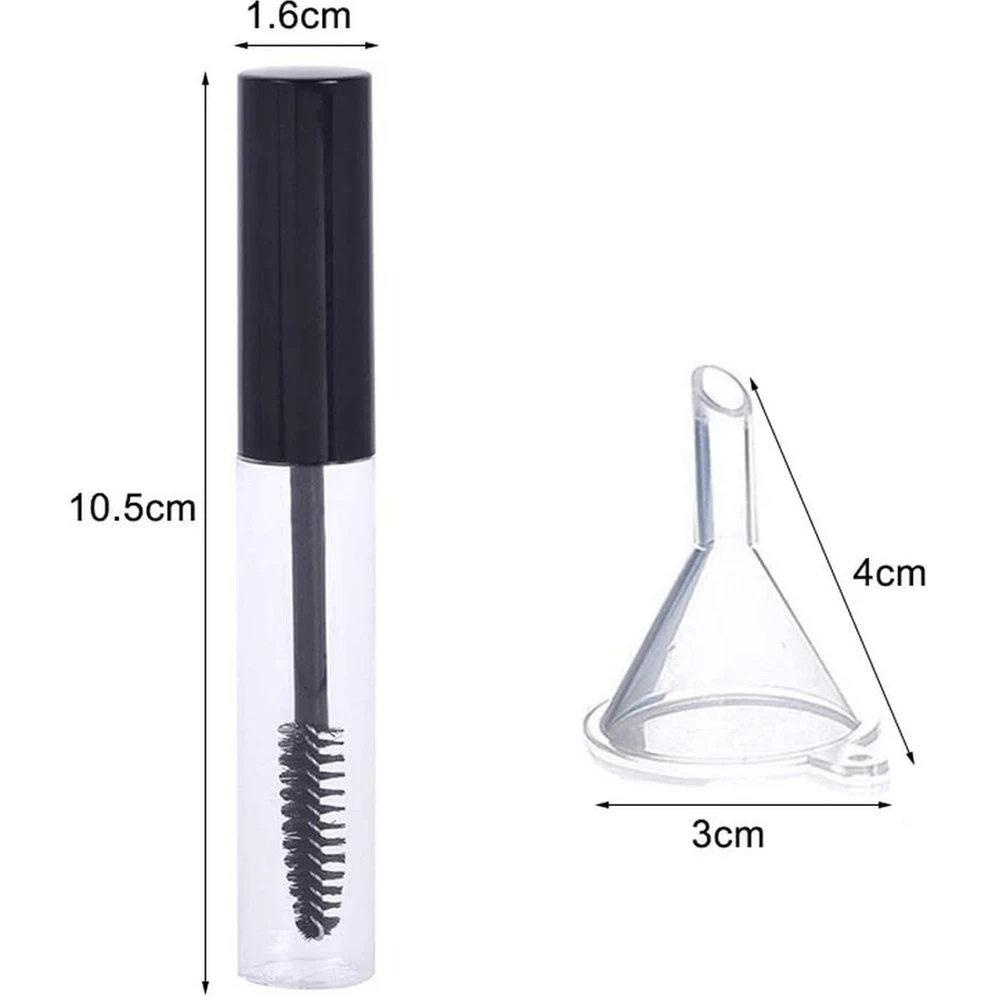 5/10Ml 2 Chiếc Trống Mascara Ống Lông Mi Cây Đũa Phép Mi Kem Hộp Đựng Chai Với Phễu Hút Chuyển Pipet lọ Chai