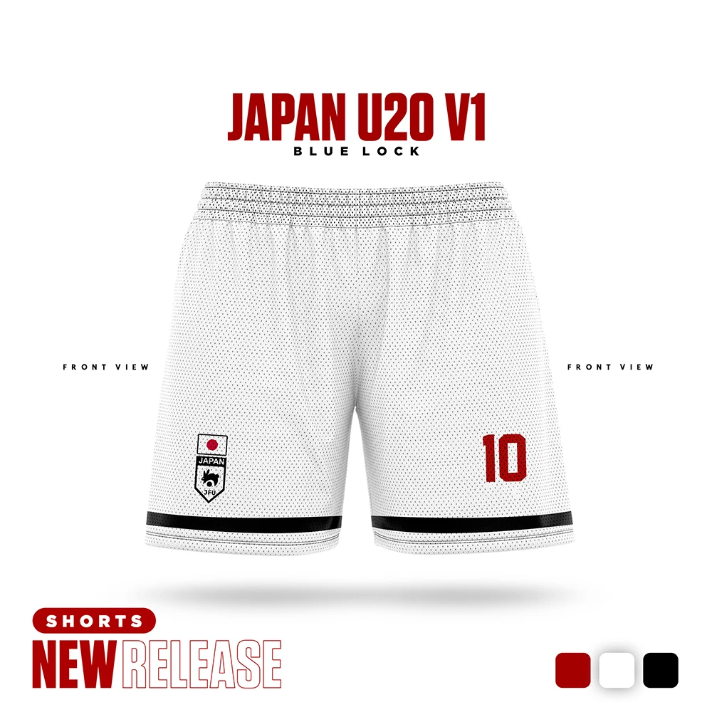 ブルーロック日本 U20 ホワイト漫画アニメジャージ男性ショーツ夏 2024 新ファッション女性ショートパンツスポーツ子供底