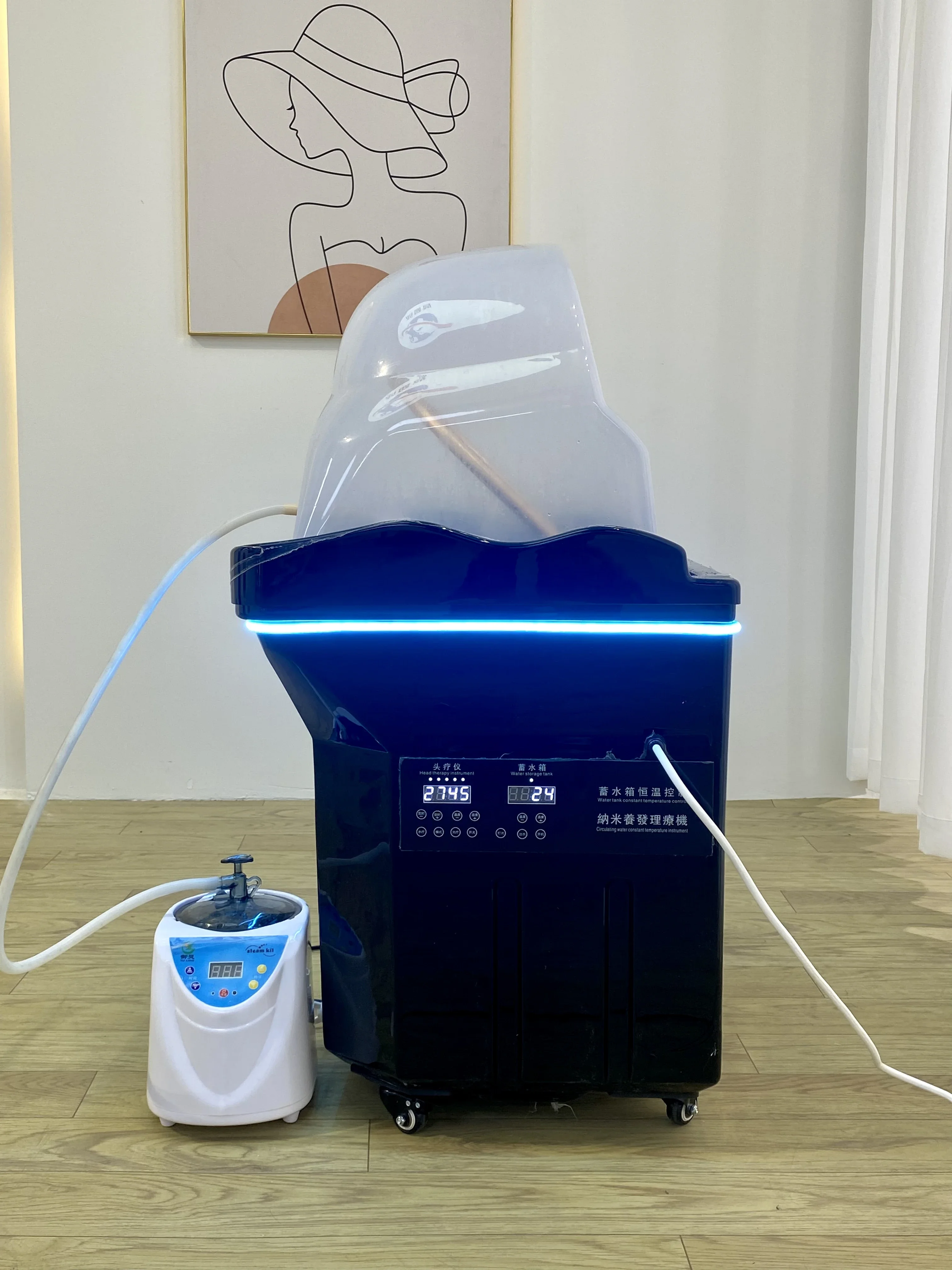 Chaise d'évier en denim portable, meubles de salon, tête de styliste, arche de spa, chaise de shampoing, meilleure vente, nouveau, 2025