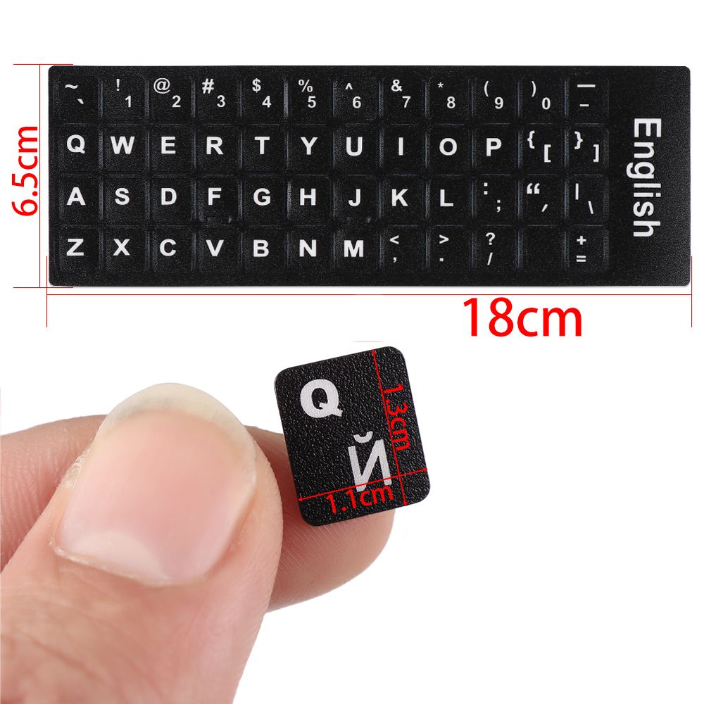 DIY Multi-language Keyboard Stickers Spanish/English/Russian/Deutsch/Arabic/Italian/Japanese Letter Replacement For Laptop PC