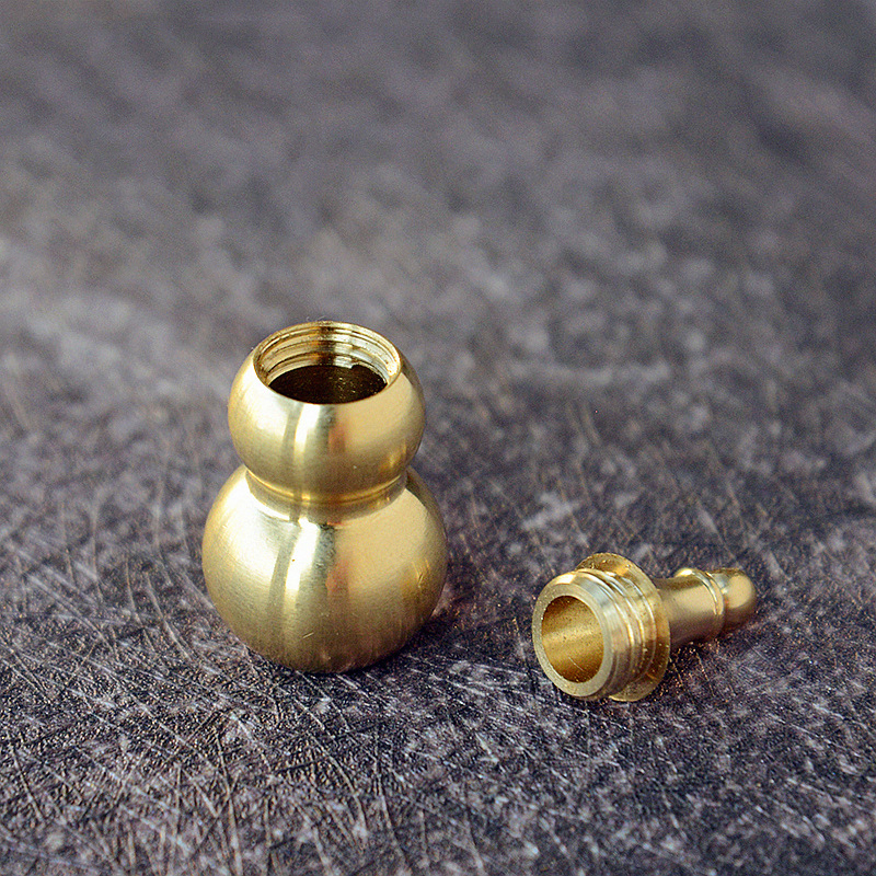 MINI Secret stash ซ่อนปลอดภัย diversion เครื่องประดับ kotak obat ทองเหลือง gourd เครื่องประดับพวงกุญแจสะดวก Pocket pill BOX