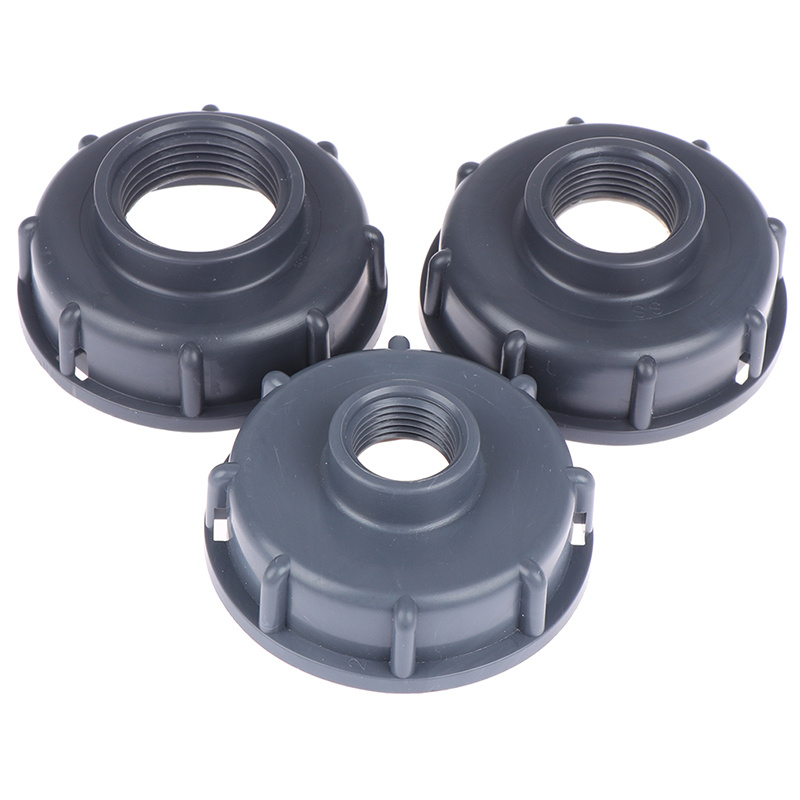 Acessórios duráveis do tanque ibc s60x6 tampa rosqueada grossa 60mm rosca fêmea para 1/2 ", 3/4", 1" conector do adaptador
