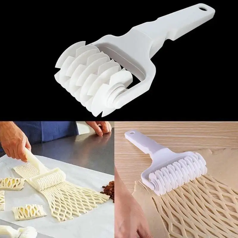 1PC Chất Lượng Cao Bánh Dao Cắt Bánh Pizza Bánh Ngọt Máy Nướng Nổi Bột Con Lăn Mạng Tinh Thể Con Lăn Cắt Bánh Dụng Cụ Nhựa Làm Bánh Dụng Cụ