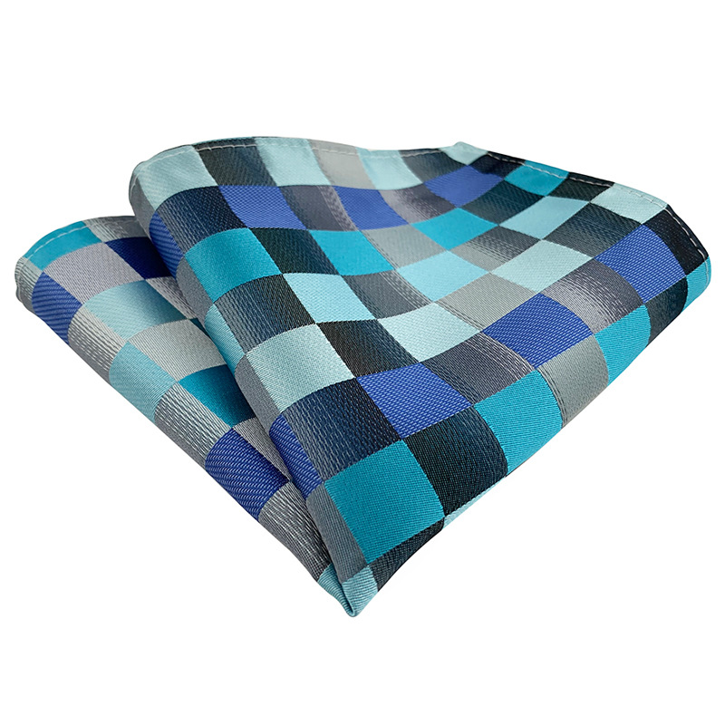 カシューフラワーポリエステルハンカチ、高度な感触のエレガントなハンカチ、最高の男性パーティー花婿付け添人、結婚式のポケットスクエア、25cm