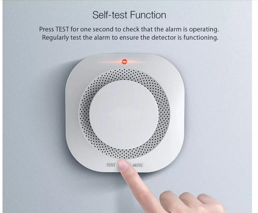 Wireless 433mhz Smoke Detetor Sensor Work With Home Security Alarm System Independent use Smoke Fire Protect alarm