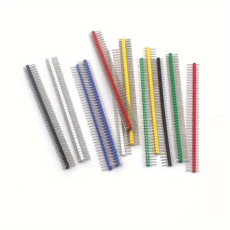30PCS 40 핀 파손 가능 핀 헤더 2.54mm 단일 행 남성 헤더 커넥터 키트 Arduino 용 PCB 핀 스트립
