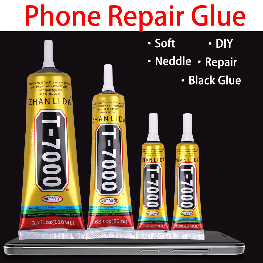 15/50/110 ミリリットル T7000 黒接着剤携帯電話モバイル修理コンピュータ電子液晶画面ガラスディスプレイスーパー接触接着剤 T-7000