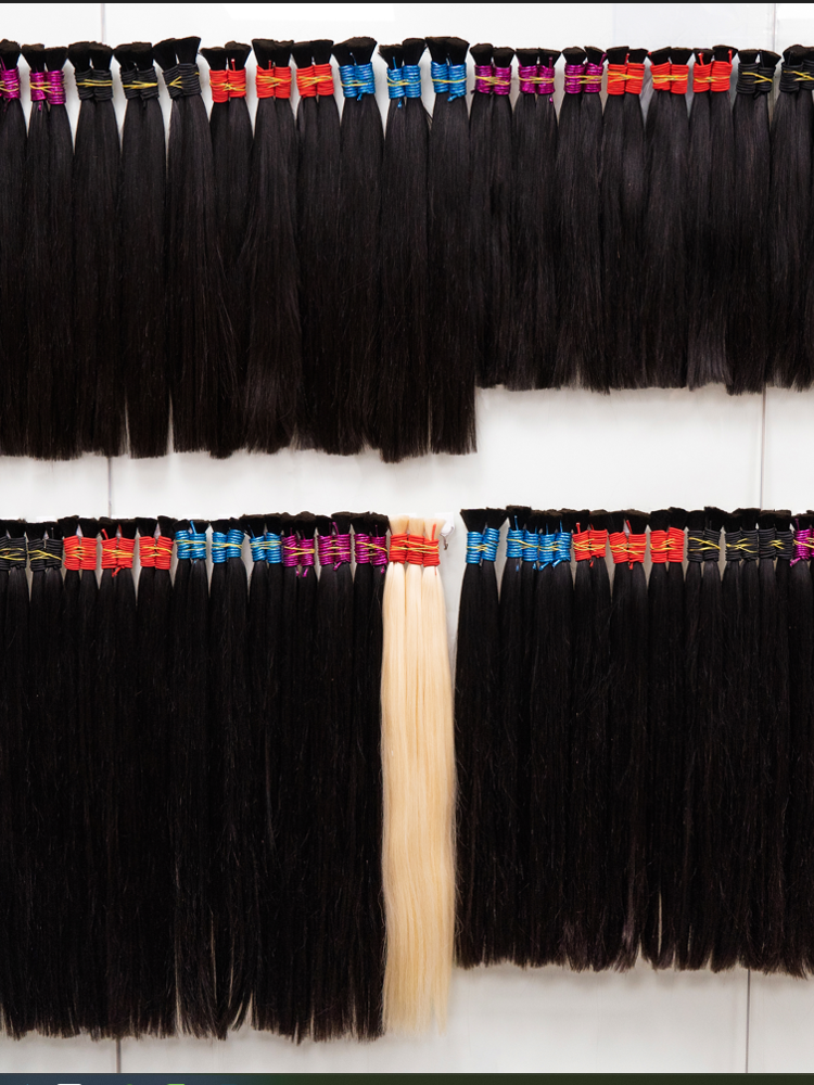 メガヘアカベロヒューマーノナチュラルベトナムレミーバージンヘアバルクバンドル 100% 未処理生バージン人毛エクステンション