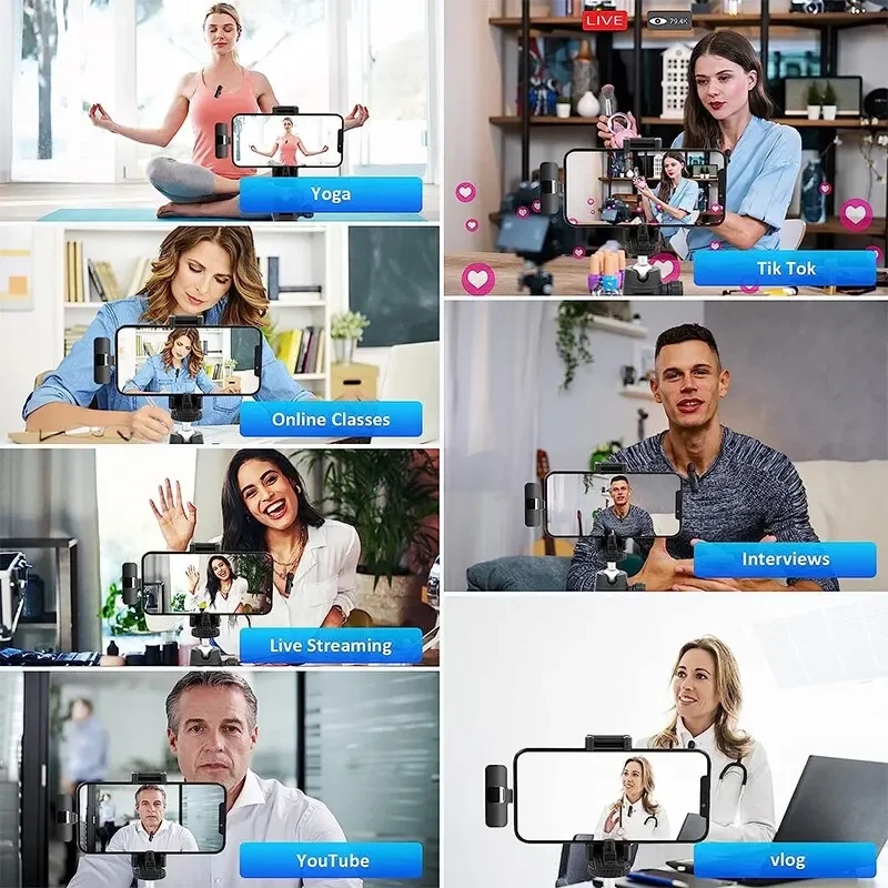 Xiaomi K9 Bluetooth 2,4G micrófono inalámbrico grabación de Audio y vídeo portátil para Iphone Android micrófono de teléfono para juegos en vivo al aire libre