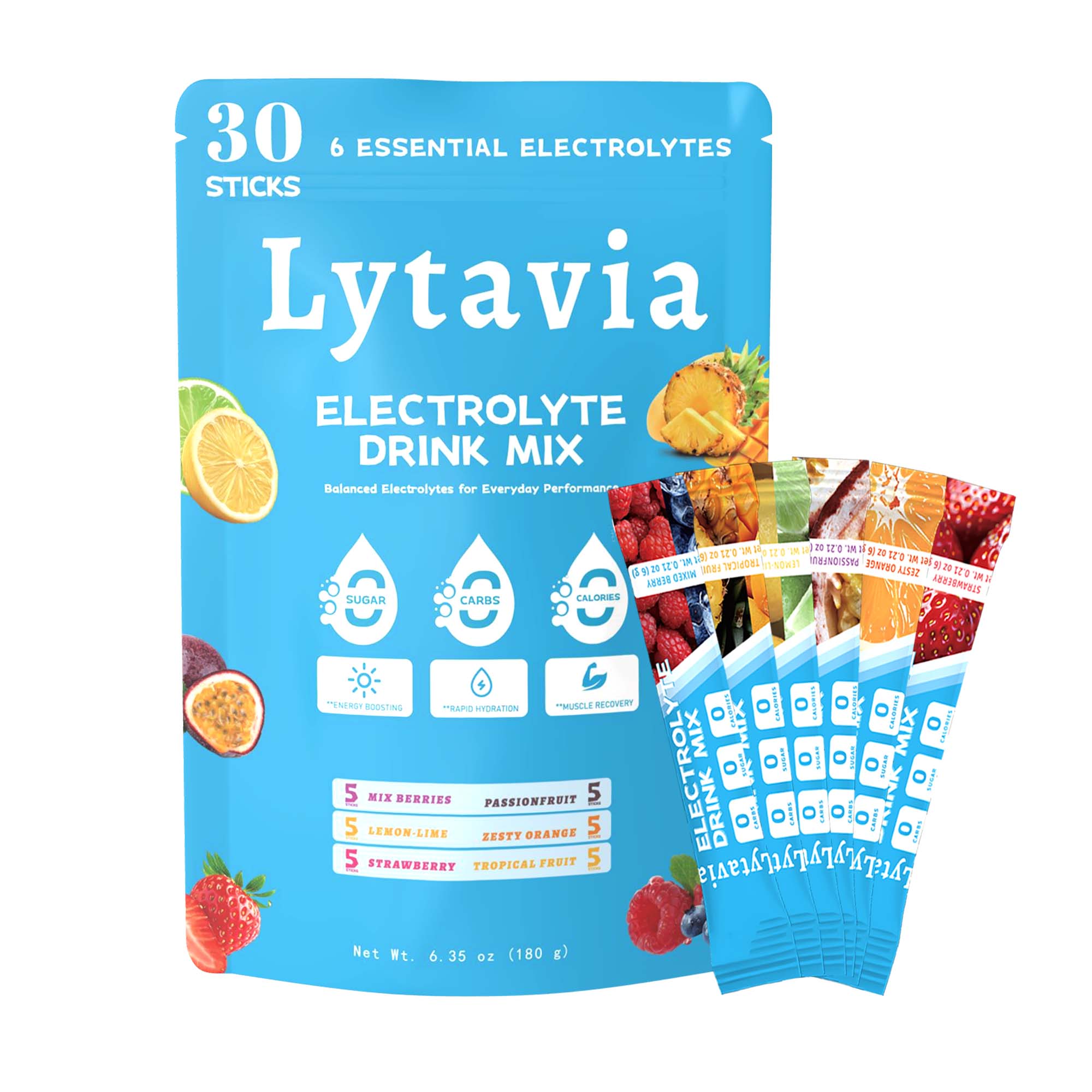 Mixed Flavors Of Electrolyte Powder, Hydration Electrolyte Packets, 8 Electrolytes Minerals, Fruit Flavors