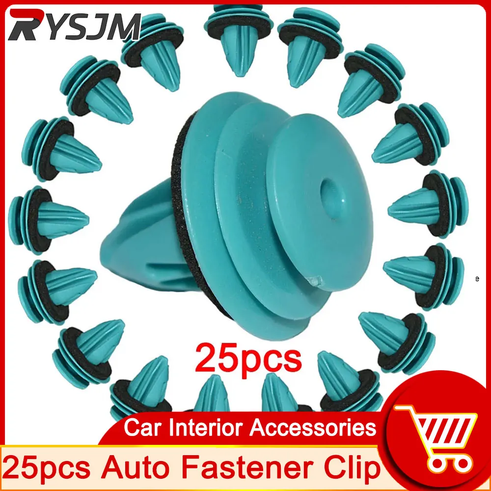Clip de retención de nailon verde para Toyota, hebilla de puerta de parachoques, accesorios de Interior de coche, remache de sujeción de retenedor de vehículo, 25 uds.