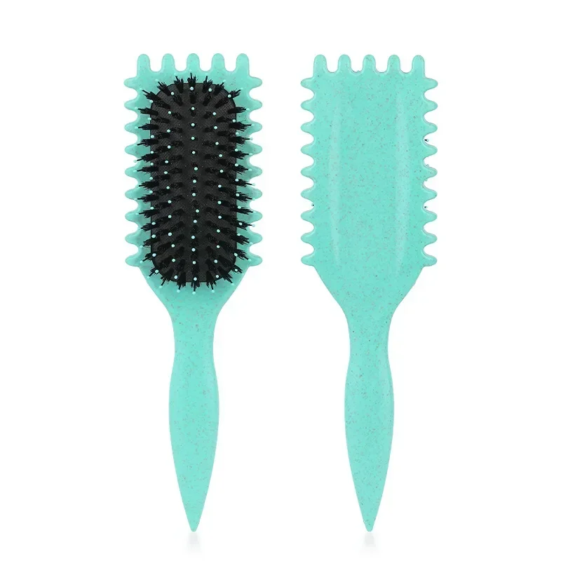 Pente de cabelo feminino em formato oco, pente de cabelo encaracolado multifuncional, massagem no couro cabeludo e escova de cabelo antiestática e macia, ferramentas de penteado