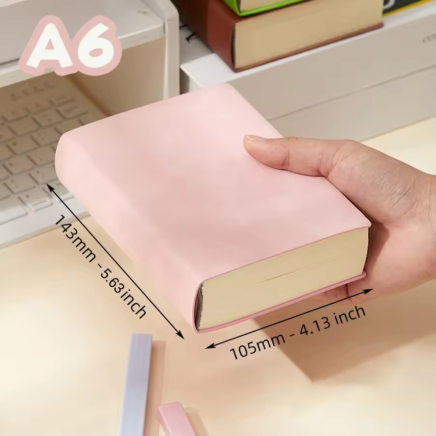 슈퍼 두꺼운 노트북(640페이지) A6 창의력 문구류 빈 노트패드 Pu 커버 학교 사무용품(스케치 및 그래피티)