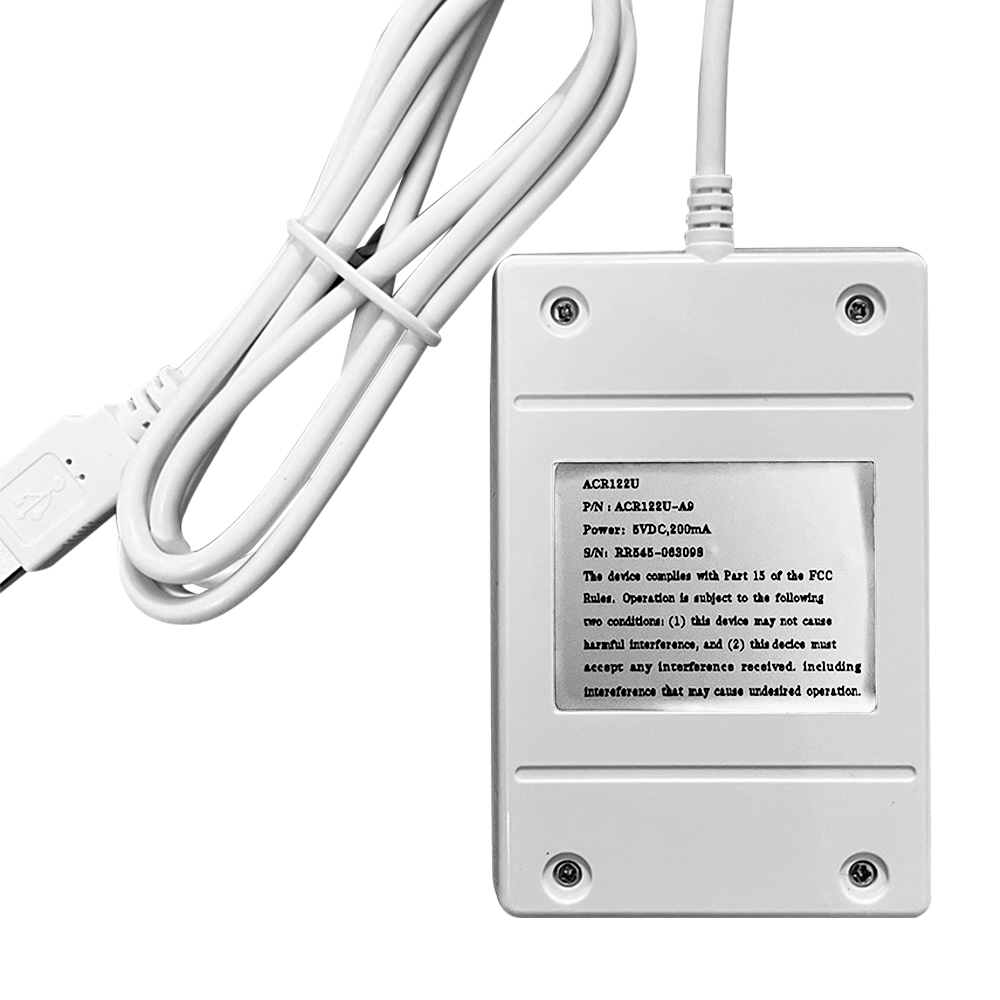 Leitor de cartão de acesso RFID ACR122U duplicador 13.56MHZ NFC suporte ISO / IEC18092 gravador de crack de cartão com chip inteligente