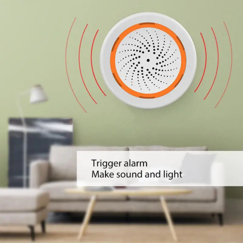 NEO Tuya Zigbee Âm Thanh Ánh Sáng Cảm Biến Gắn Trong 90DB Còi Hú Báo Động Cuộc Sống Thông Minh Ứng Dụng Điều Khiển Từ Xa Nhà Bảo Vệ An Ninh đầu Báo